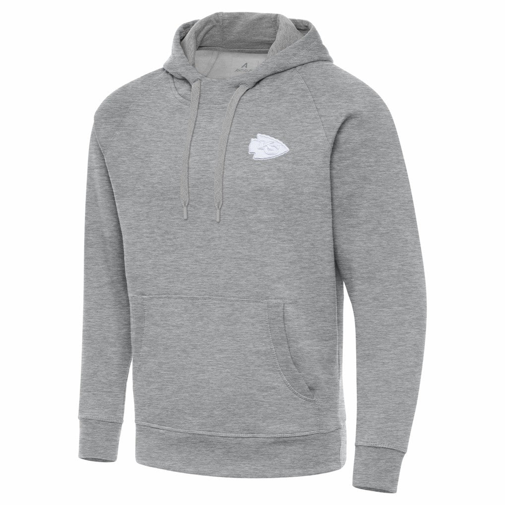 Kansas City Chiefs Antigua Victory Pullover Hoodie - Heather Gray on sale