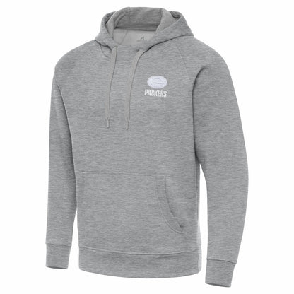 Green Bay Packers Antigua Victory Pullover Hoodie - Heather Gray sale