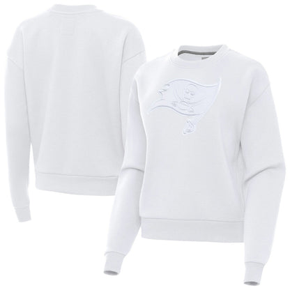 Tampa Bay Buccaneers Antigua Women's Victory Pullover Sweatshirt - White for sale