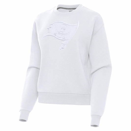 Tampa Bay Buccaneers Antigua Women's Victory Pullover Sweatshirt - White for sale