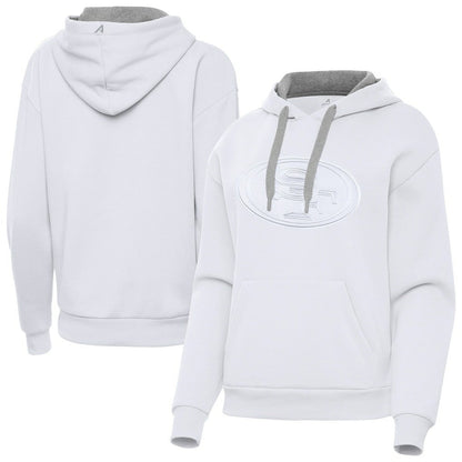 San Francisco 49ers Antigua Women's Victory Pullover Hoodie - White on sale