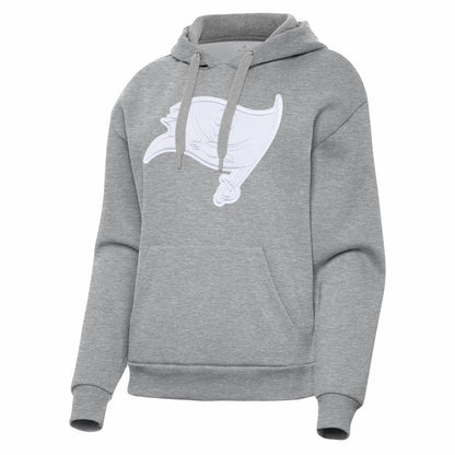 Tampa Bay Buccaneers Antigua Women's Victory Pullover Hoodie - Heather Gray discount