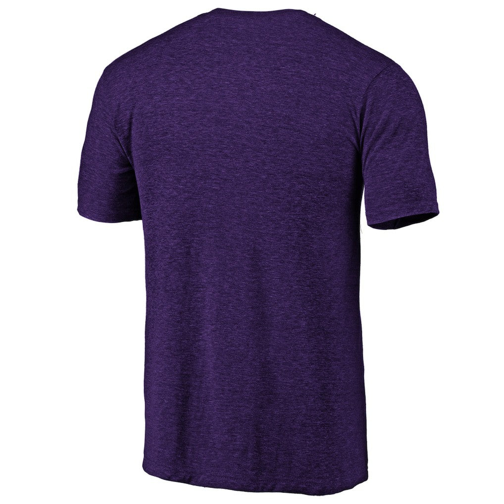 Minnesota Vikings Purple Left Chest Distressed Tri-Blend T-Shirt discount