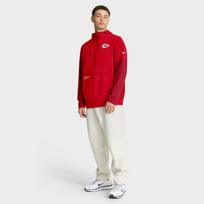 Kansas City Chiefs Sideline Anorak Half-Zip Hoodie Jacket - Red | Nike outlet