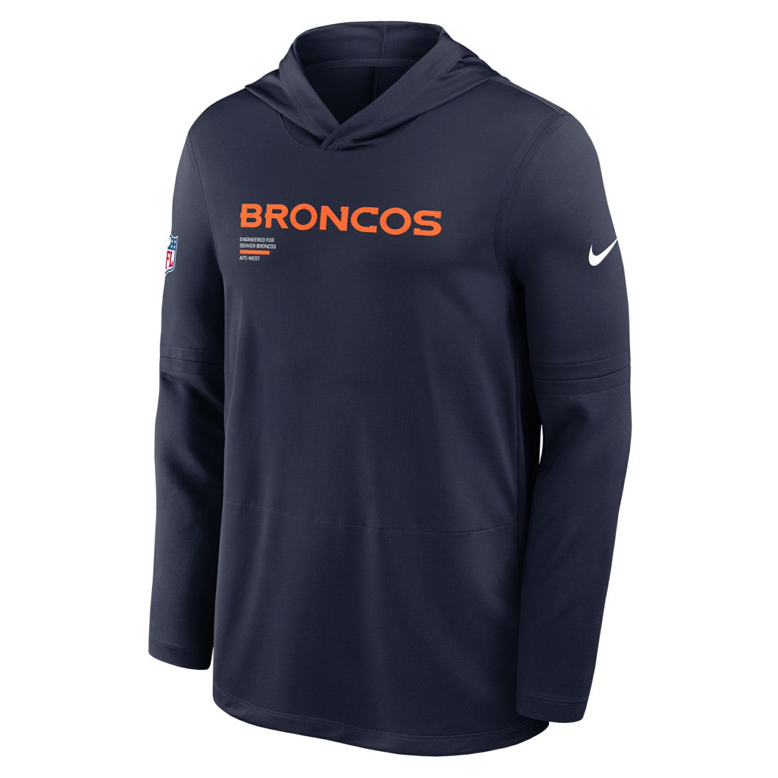 Denver Broncos Sideline Pure Fury Performance Long Sleeve Hoodie T-Shirt - Navy | Nike online