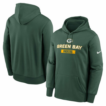 Green Bay Packers Toss Sweep Performance Pullover Hoodie - Green | Nike for sale