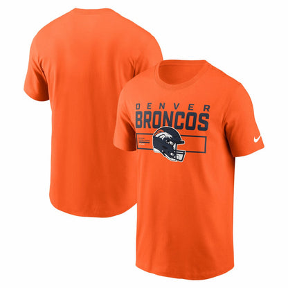 Denver Broncos Primetime Helmet Essential T-Shirt - Orange | Nike discount