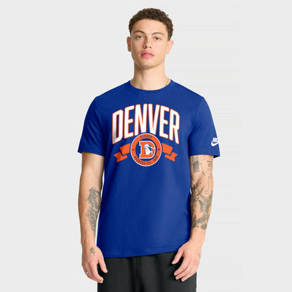 Denver Broncos Rewind Front and Back Hit Essential T-Shirt - Royal | Nike online