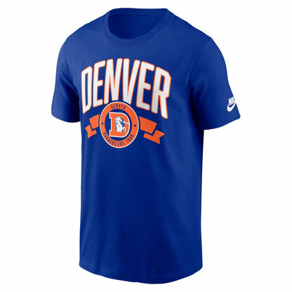 Denver Broncos Rewind Front and Back Hit Essential T-Shirt - Royal | Nike online
