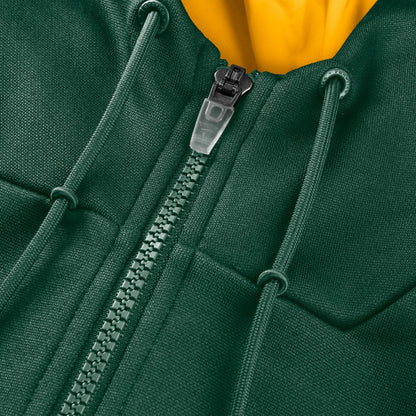 Green Bay Packers Checkdown Pass Full-Zip Hoodie - Green on sale