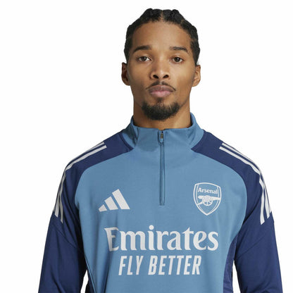 Arsenal 2025/26 AEROREADY Raglan Quarter-Zip Training Top - Light Blue | Adidas on sale