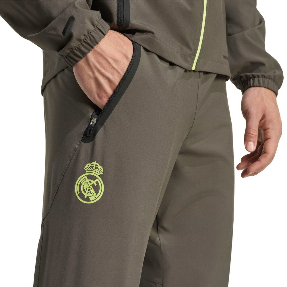 Real Madrid 2025/26 Tiro Vis Tech AEROREADY Travel Pants - Olive | Adidas cheap