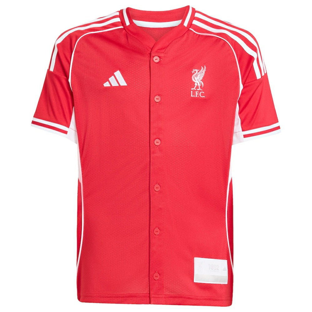 Liverpool Youth Full-Button Baseball Jersey - Red | Adidas online