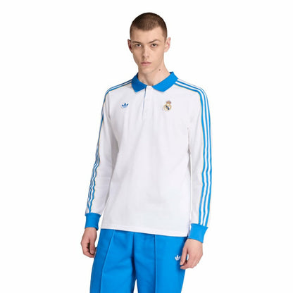 Real Madrid Terrace Icons Long Sleeve Polo - White | Adidas discount