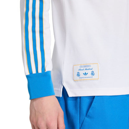Real Madrid Terrace Icons Long Sleeve Polo - White | Adidas discount