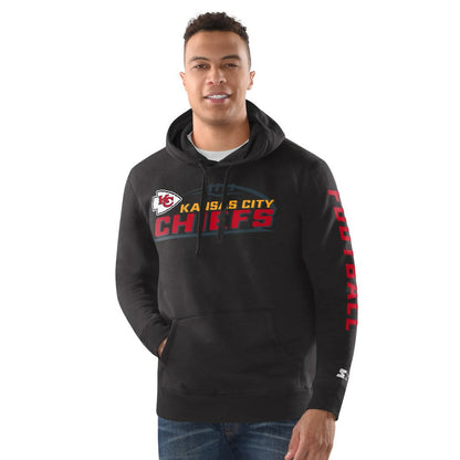 Kansas City Chiefs Starter Vintage Pullover Hoodie - Black on sale