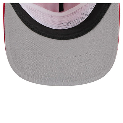 Washington Nationals Retro Satin Script Golfer Adjustable Hat - Red | New Era