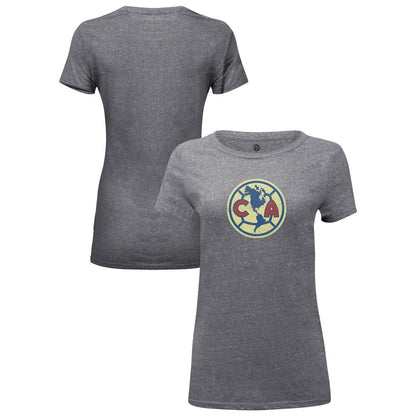 Club America 1863FC Women's Color Badge Tri-Blend T-Shirt - Heather Gray shop