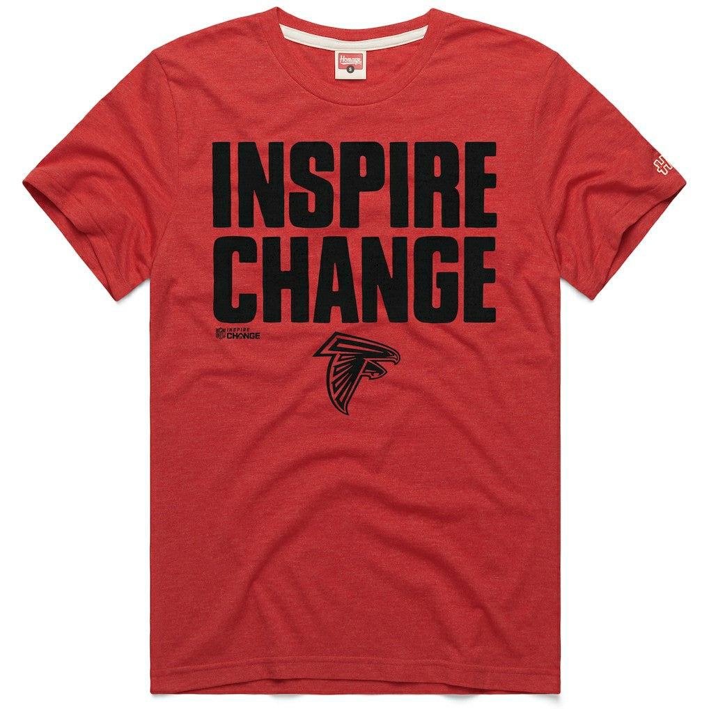 Atlanta Falcons Homage Unisex 2024 Inspire Change Tri-Blend T-Shirt - Red discount