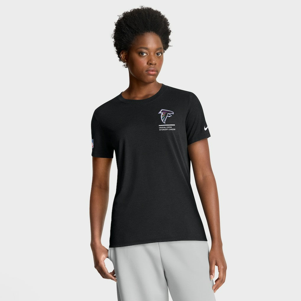 Atlanta Falcons Women's 2025 NFL Crucial Catch Tri-Blend Dri-FIT T-Shirt - Black | Nike cheap