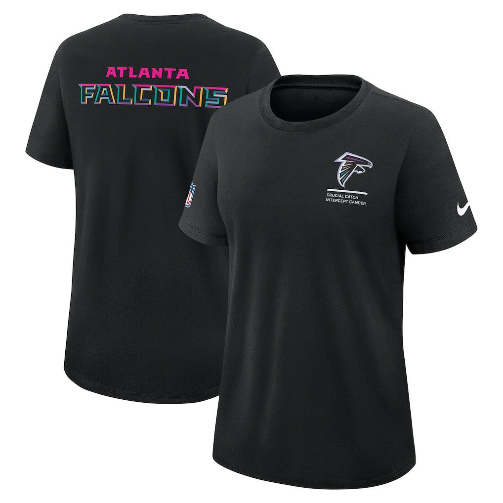 Atlanta Falcons Women's 2025 NFL Crucial Catch Tri-Blend Dri-FIT T-Shirt - Black | Nike cheap