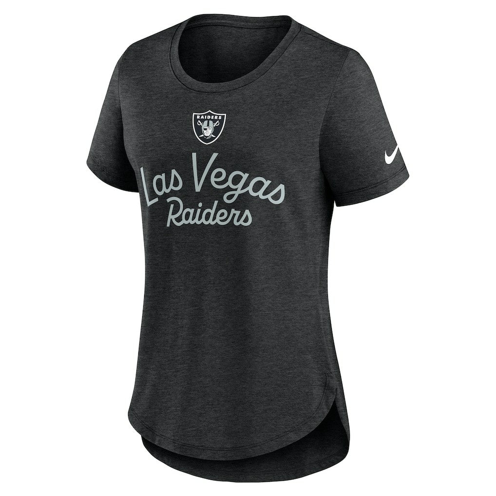 Las Vegas Raiders Women's Script Tri-Blend T-Shirt - Black | Nike for sale