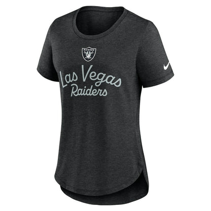 Las Vegas Raiders Women's Script Tri-Blend T-Shirt - Black | Nike for sale