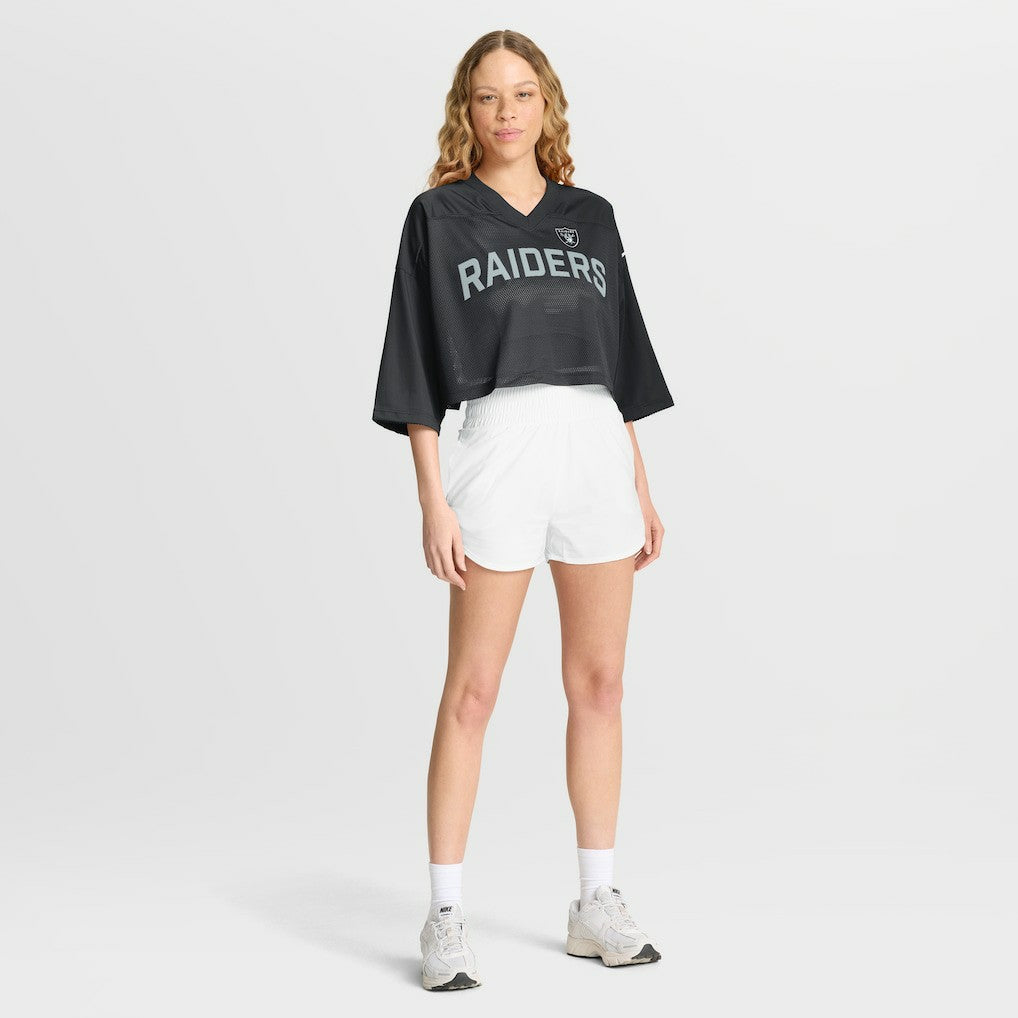 Las Vegas Raiders Women's Primetime Cropped Mesh Dri-FIT Fashion Jersey - Black | Nike sale