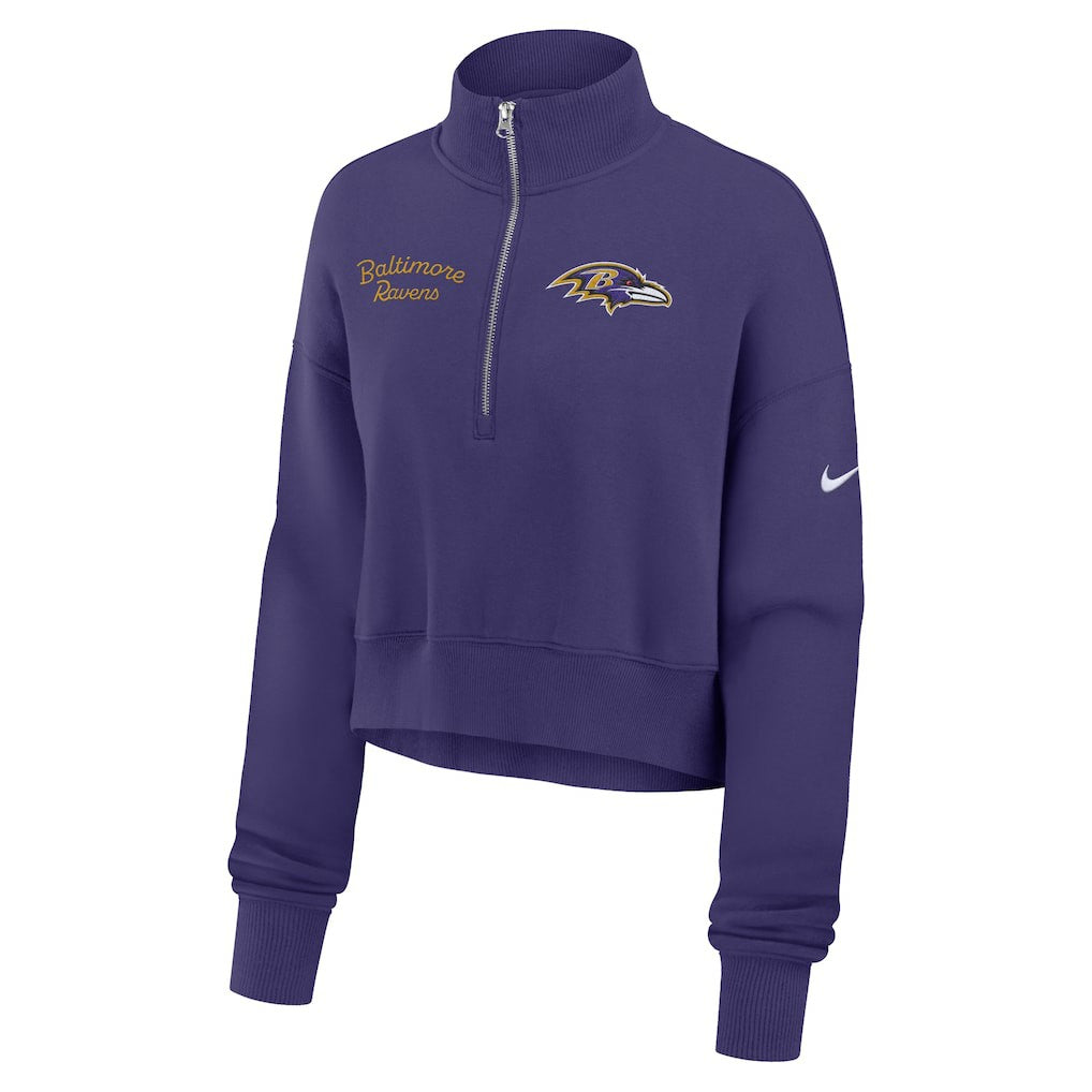Baltimore Ravens Women's Primetime Phoenix Half-Zip Sweatshirt - Purple | Nike discount