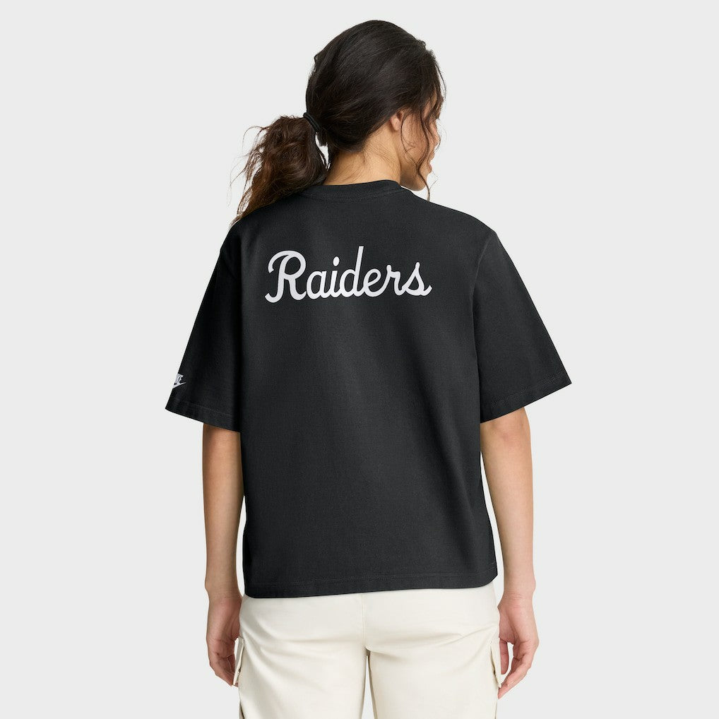 Las Vegas Raiders Women's Rewind Pocket Boxy T-Shirt - Black | Nike sale