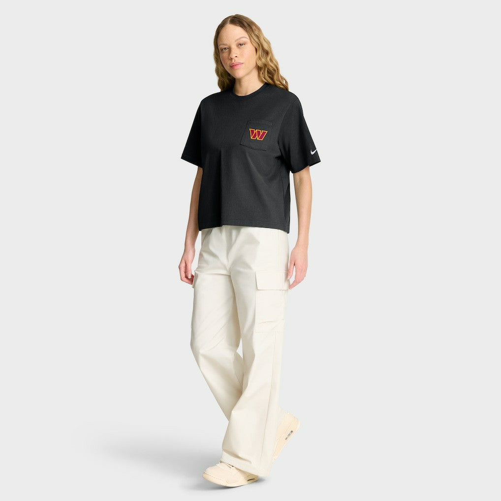 Washington Commanders Women's Rewind Pocket Boxy T-Shirt - Black | Nike discount