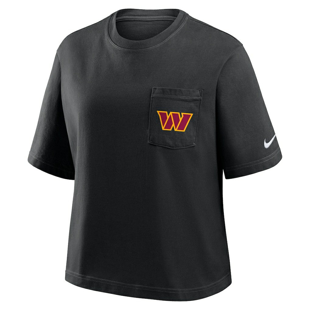 Washington Commanders Women's Rewind Pocket Boxy T-Shirt - Black | Nike discount