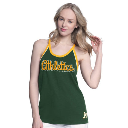 Athletics G-III 4Her by Carl Banks Women's Curveball Racerback Tank Top - Green