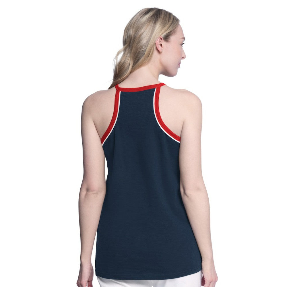 Atlanta Braves G-III 4Her by Carl Banks Women's Curveball Racerback Tank Top - Navy