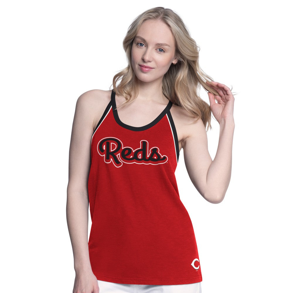Cincinnati Reds G-III 4Her by Carl Banks Women's Curveball Racerback Tank Top - Red