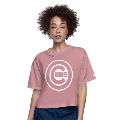 Chicago Cubs Starter Women's Play the Ball Boxy Cropped T-Shirt - Pink