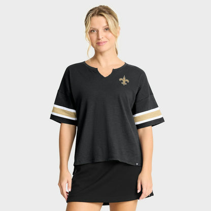 New Orleans Saints Women's Redzone Curl Route T-Shirt - Black for sale