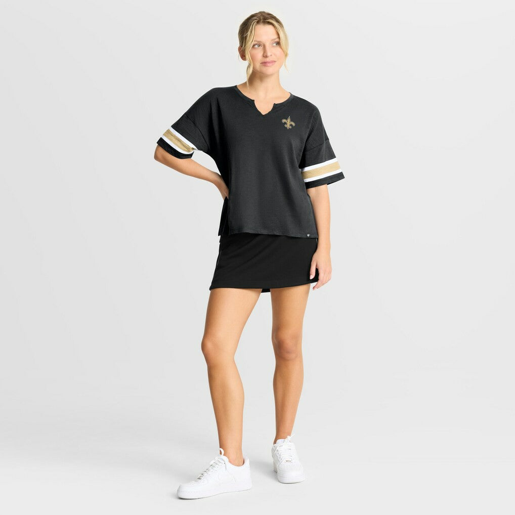 New Orleans Saints Women's Redzone Curl Route T-Shirt - Black for sale