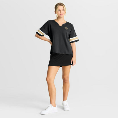 New Orleans Saints Women's Redzone Curl Route T-Shirt - Black for sale