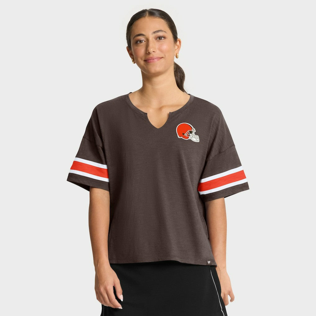 Cleveland Browns Women's Redzone Curl Route T-Shirt - Brown sale