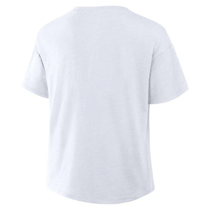 Las Vegas Raiders Women's Redzone Slub Boxy T-Shirt - White discount