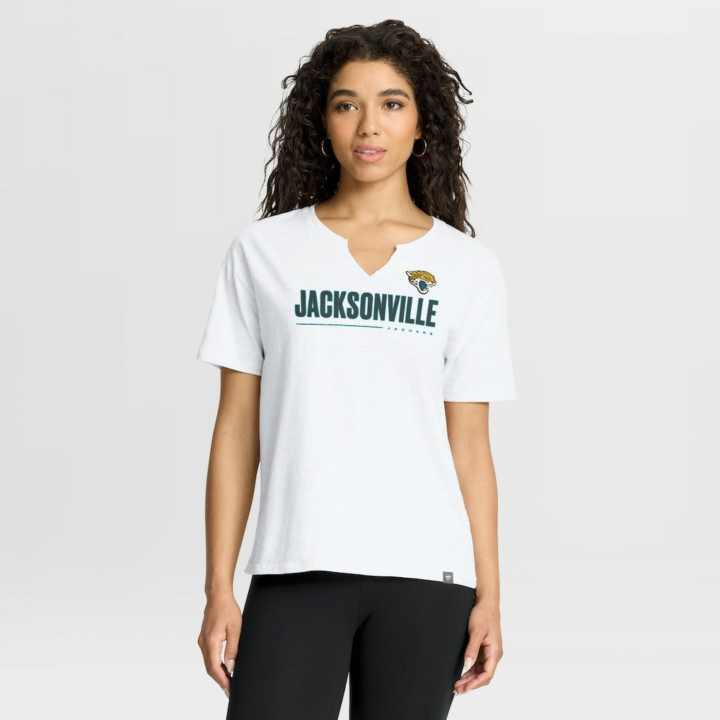 Jacksonville Jaguars Women's Redzone Slub Boxy T-Shirt - White on sale