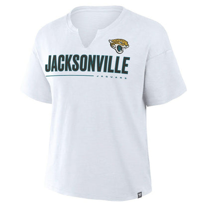 Jacksonville Jaguars Women's Redzone Slub Boxy T-Shirt - White on sale