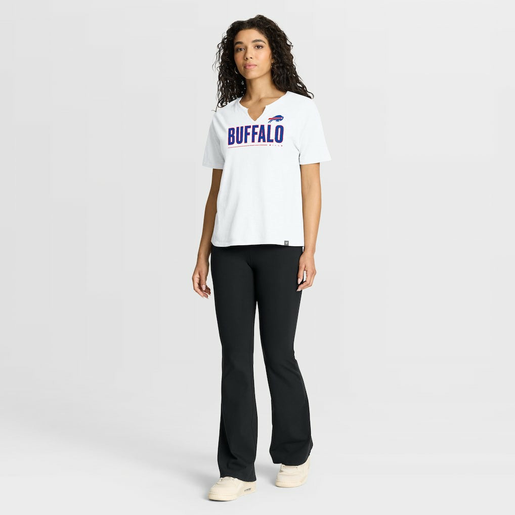 Buffalo Bills Women's Redzone Slub Boxy T-Shirt - White discount