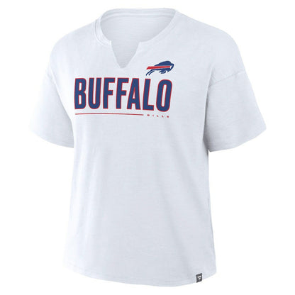 Buffalo Bills Women's Redzone Slub Boxy T-Shirt - White discount