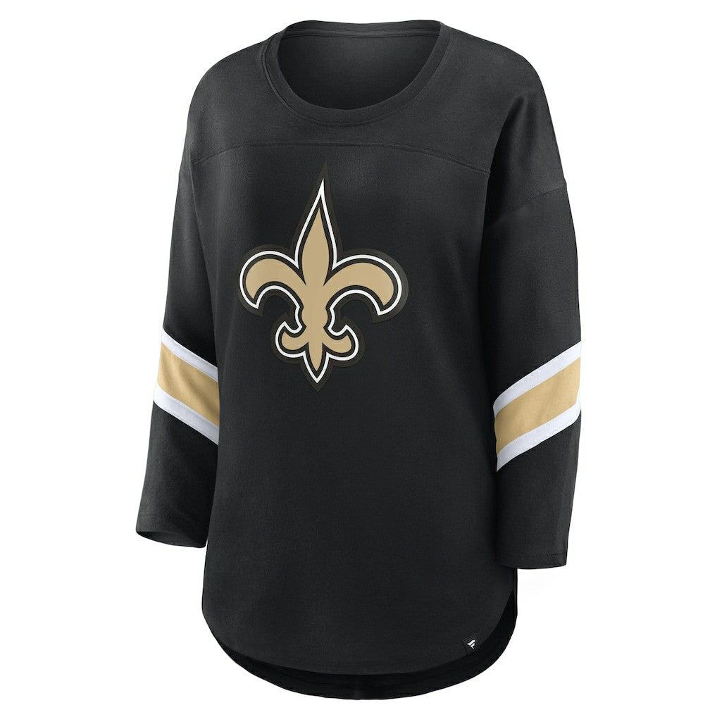 New Orleans Saints Women's Redzone 3/4-Sleeve T-Shirt - Black on sale