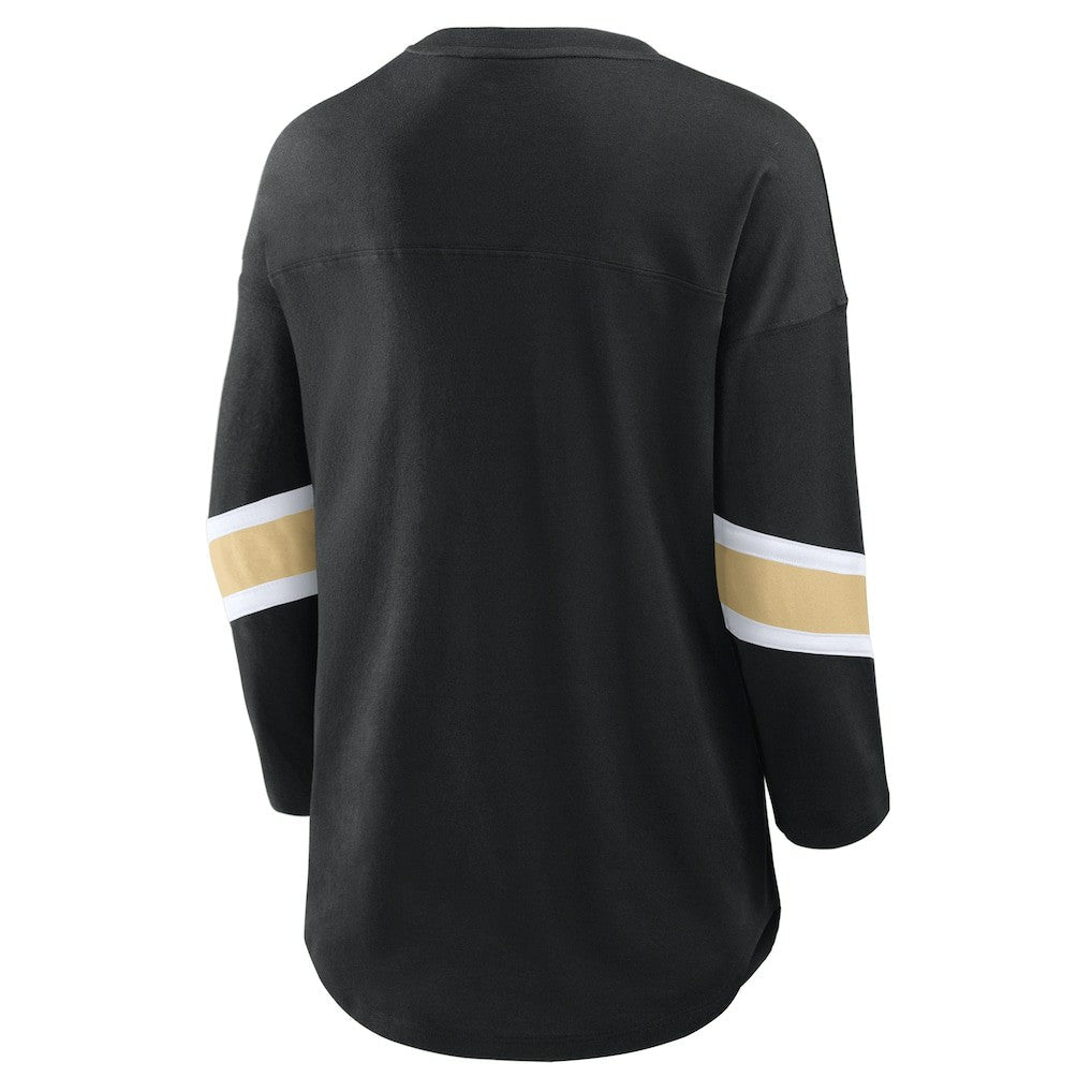 New Orleans Saints Women's Redzone 3/4-Sleeve T-Shirt - Black on sale