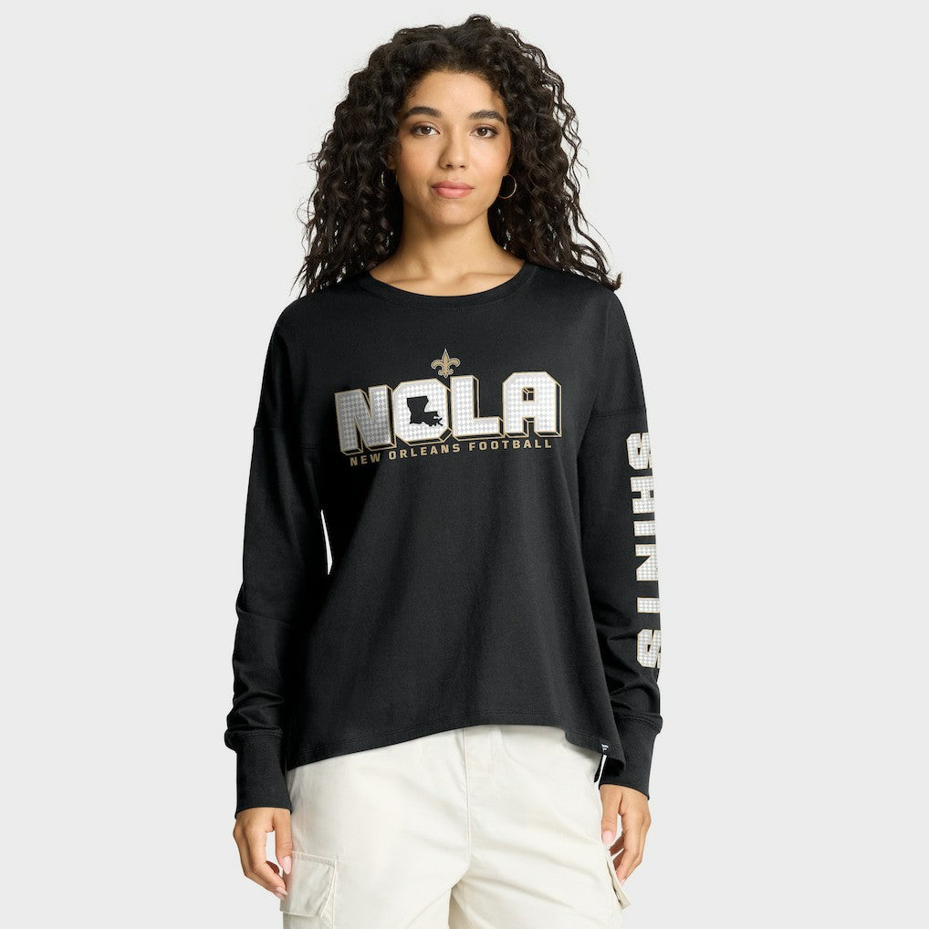 New Orleans Saints Women's Hometown Legacy Long Sleeve T-Shirt - Black cheap
