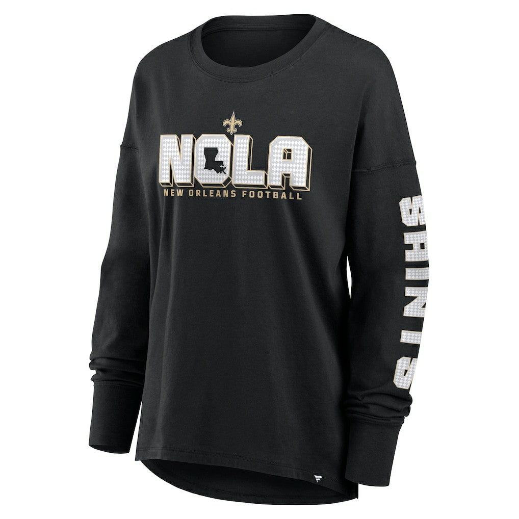 New Orleans Saints Women's Hometown Legacy Long Sleeve T-Shirt - Black cheap