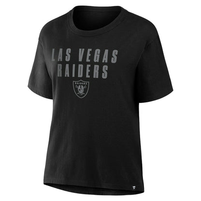 Las Vegas Raiders Women's Blackout Kneel Down Legacy T-Shirt - Black on sale